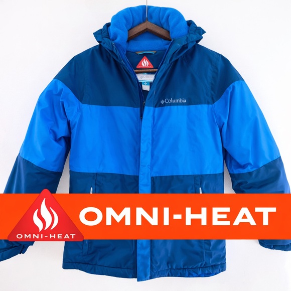 Columbia Other - Columbia Kids Omni-Heat Blue Winter Jacket Outgrown Grow System Insulated Size L